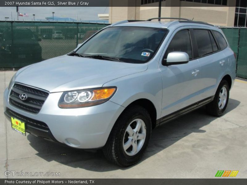 Silver Blue / Gray 2007 Hyundai Santa Fe GLS
