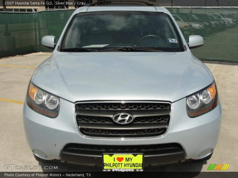 Silver Blue / Gray 2007 Hyundai Santa Fe GLS