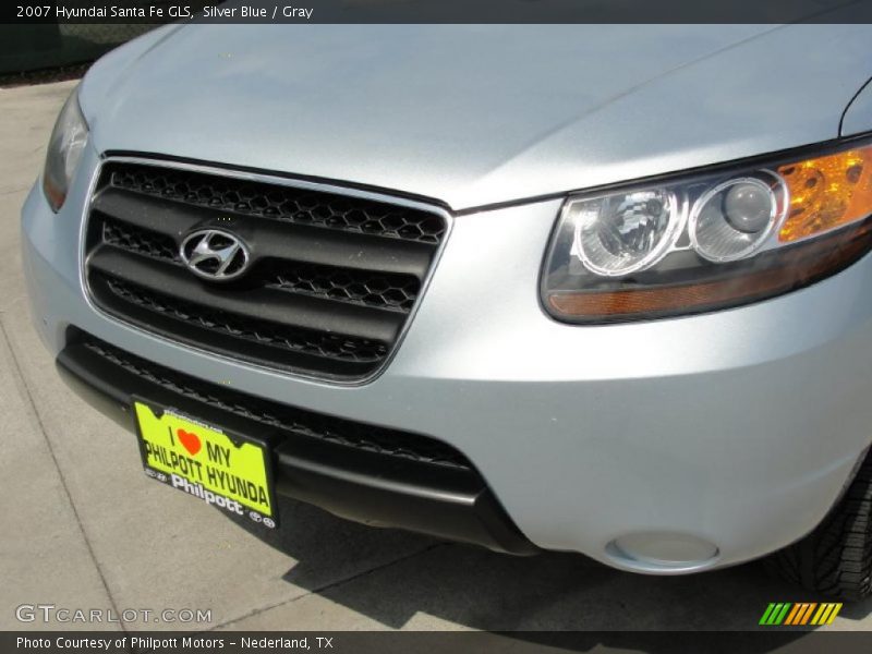 Silver Blue / Gray 2007 Hyundai Santa Fe GLS