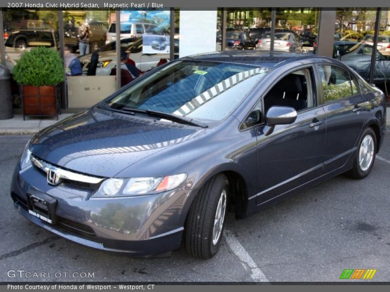 Magnetic Pearl / Blue 2007 Honda Civic Hybrid Sedan