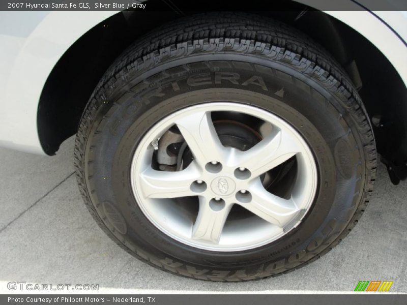 Silver Blue / Gray 2007 Hyundai Santa Fe GLS