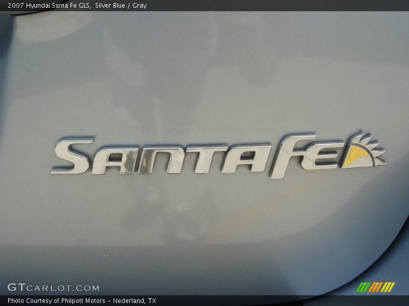 Silver Blue / Gray 2007 Hyundai Santa Fe GLS