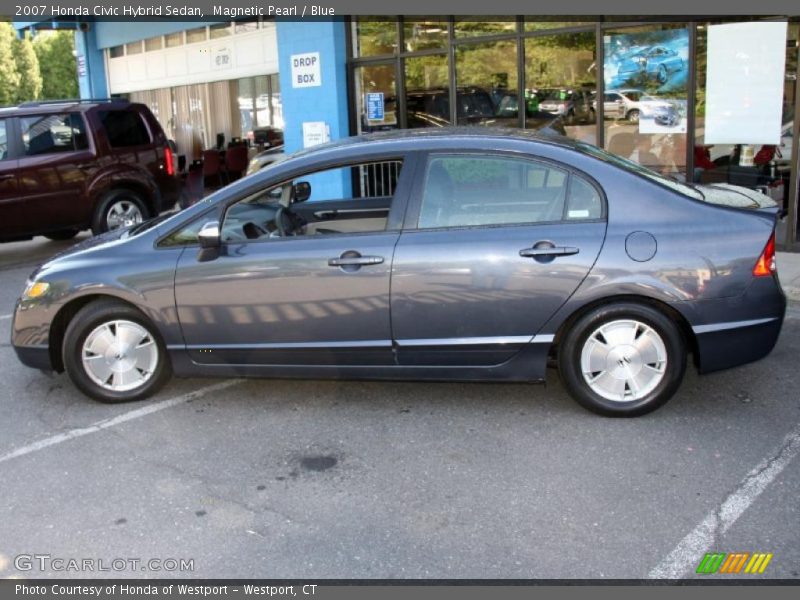 Magnetic Pearl / Blue 2007 Honda Civic Hybrid Sedan