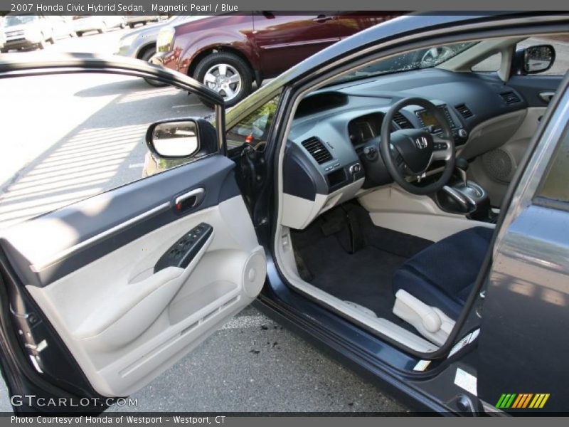 Magnetic Pearl / Blue 2007 Honda Civic Hybrid Sedan