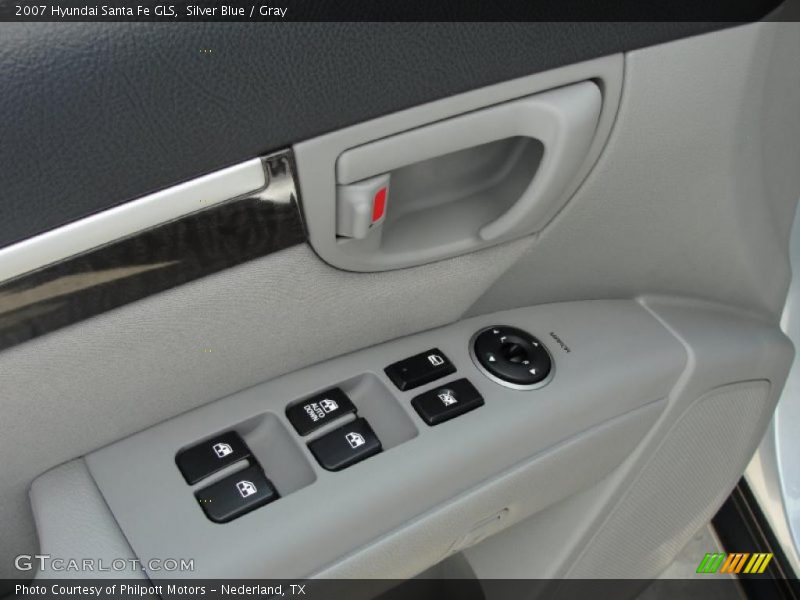 Silver Blue / Gray 2007 Hyundai Santa Fe GLS