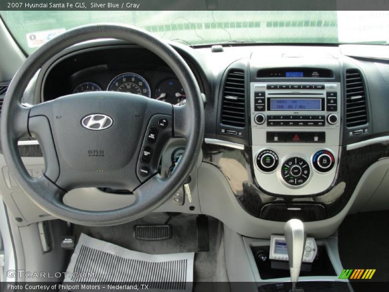 Silver Blue / Gray 2007 Hyundai Santa Fe GLS