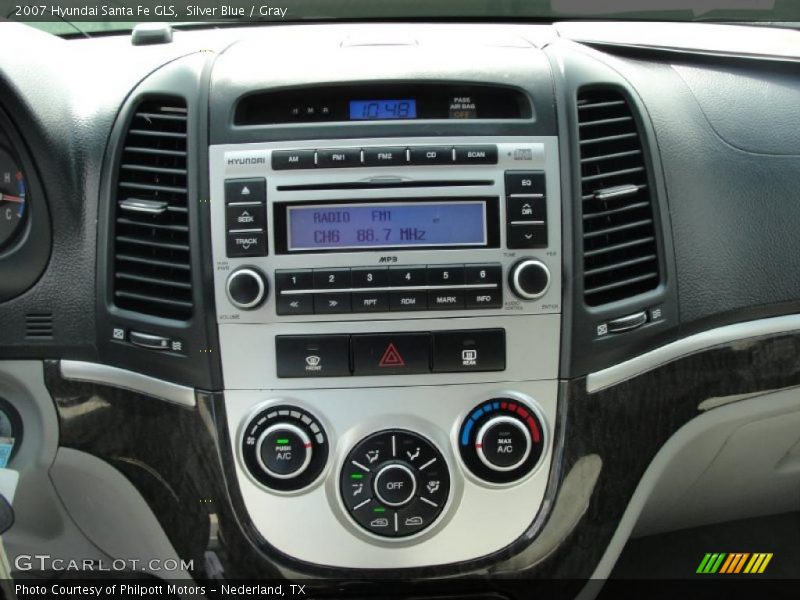 Silver Blue / Gray 2007 Hyundai Santa Fe GLS