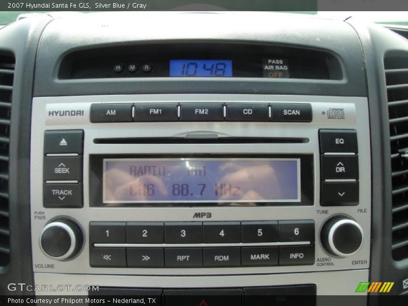 Silver Blue / Gray 2007 Hyundai Santa Fe GLS