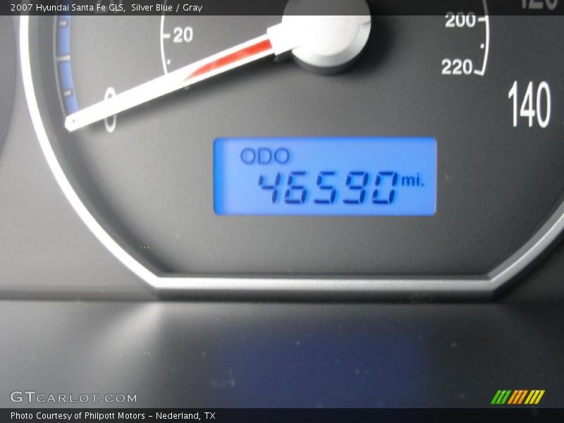 Silver Blue / Gray 2007 Hyundai Santa Fe GLS