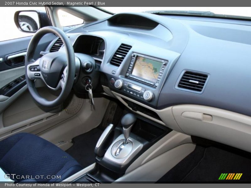 Magnetic Pearl / Blue 2007 Honda Civic Hybrid Sedan