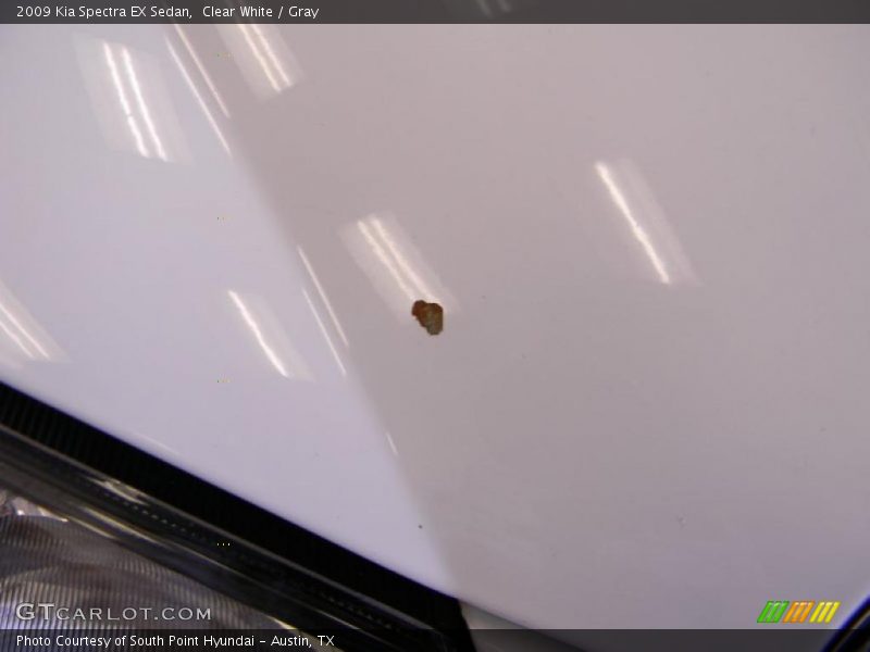 Clear White / Gray 2009 Kia Spectra EX Sedan