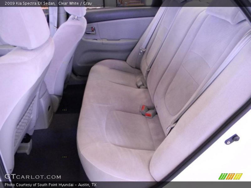Clear White / Gray 2009 Kia Spectra EX Sedan