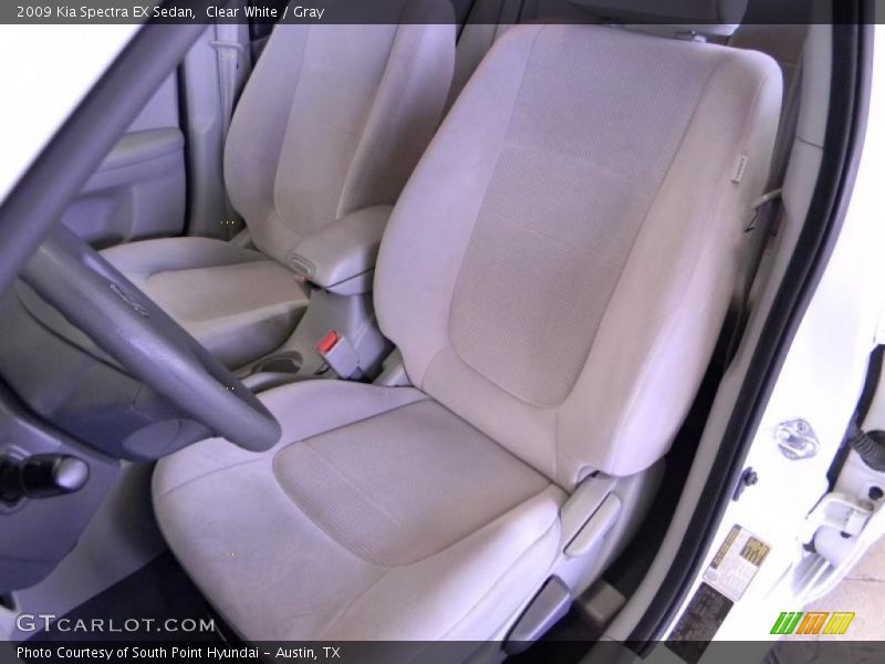 Clear White / Gray 2009 Kia Spectra EX Sedan