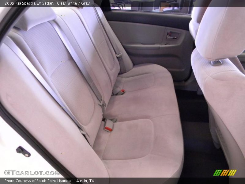 Clear White / Gray 2009 Kia Spectra EX Sedan