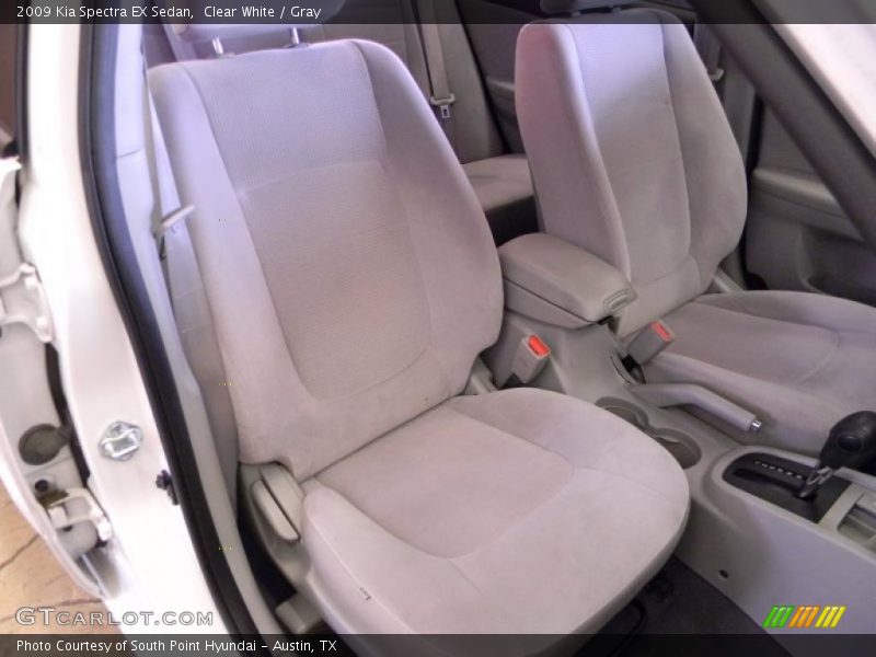 Clear White / Gray 2009 Kia Spectra EX Sedan