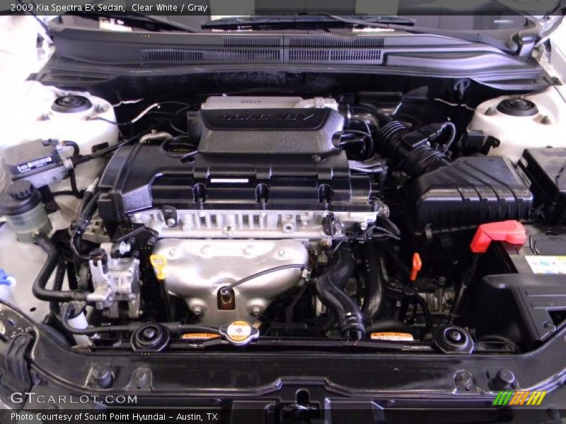 Clear White / Gray 2009 Kia Spectra EX Sedan