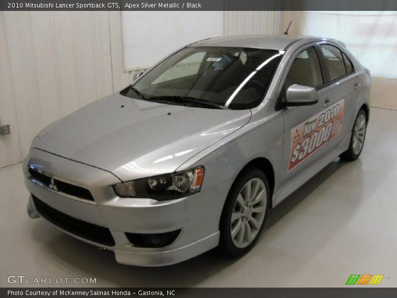 Apex Silver Metallic / Black 2010 Mitsubishi Lancer Sportback GTS