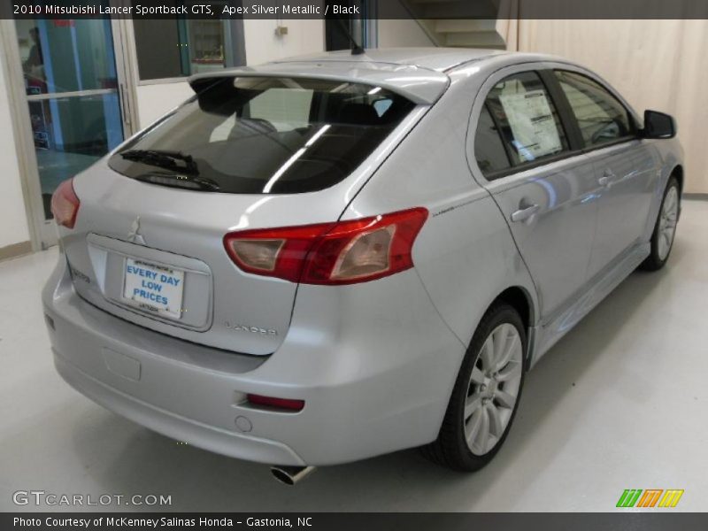 Apex Silver Metallic / Black 2010 Mitsubishi Lancer Sportback GTS