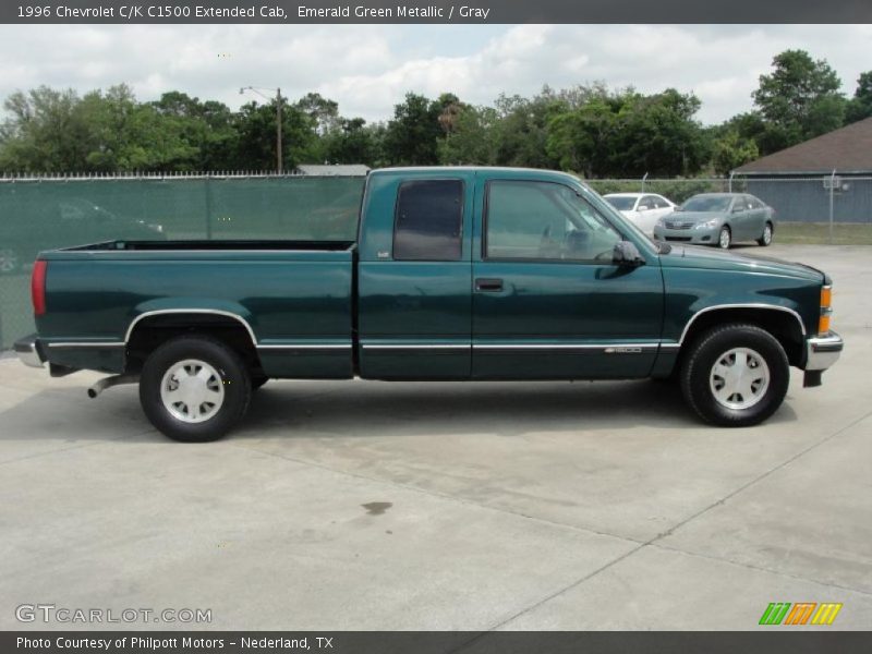 Emerald Green Metallic / Gray 1996 Chevrolet C/K C1500 Extended Cab