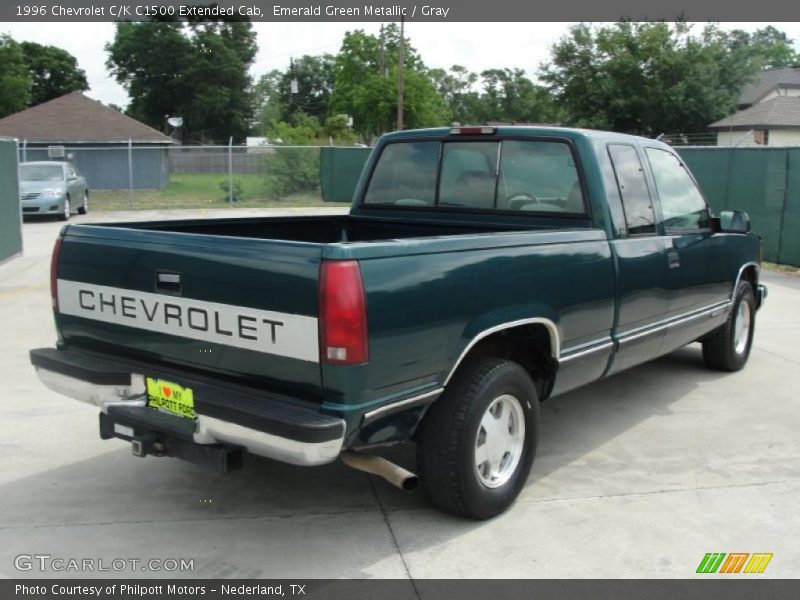 Emerald Green Metallic / Gray 1996 Chevrolet C/K C1500 Extended Cab