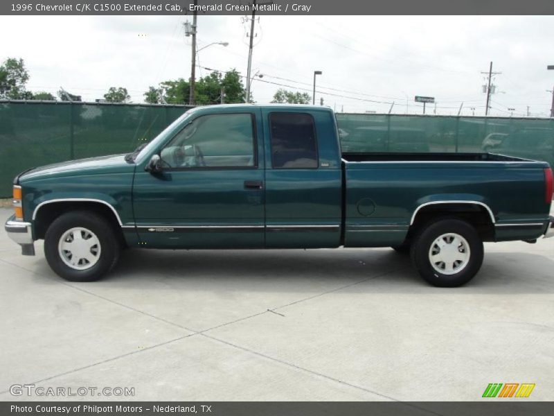 Emerald Green Metallic / Gray 1996 Chevrolet C/K C1500 Extended Cab