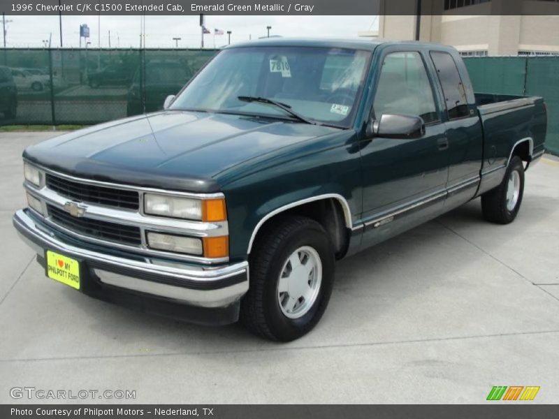 Emerald Green Metallic / Gray 1996 Chevrolet C/K C1500 Extended Cab