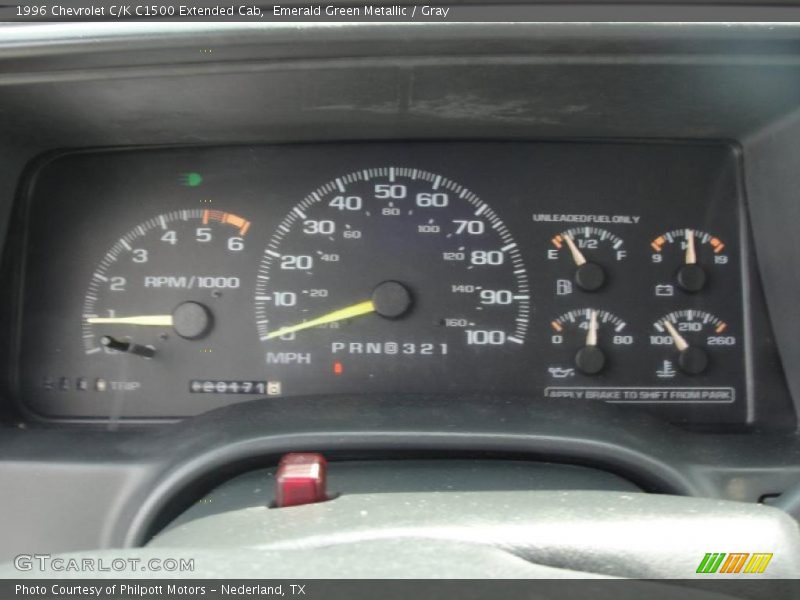 Emerald Green Metallic / Gray 1996 Chevrolet C/K C1500 Extended Cab