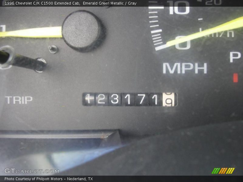Emerald Green Metallic / Gray 1996 Chevrolet C/K C1500 Extended Cab