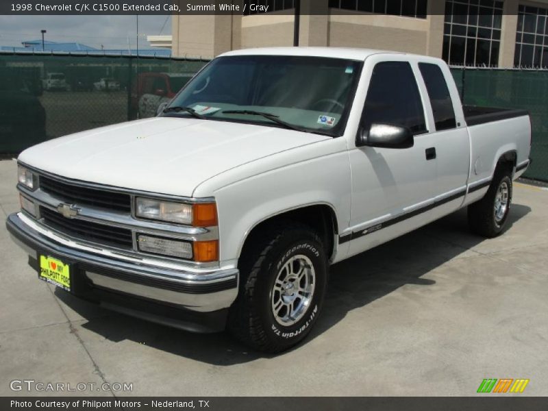 Summit White / Gray 1998 Chevrolet C/K C1500 Extended Cab