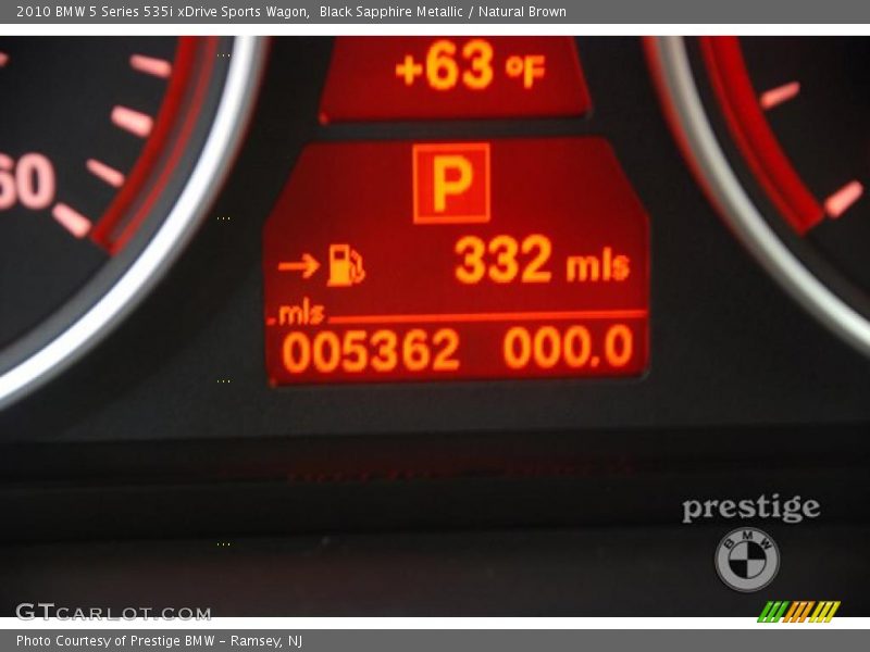 Black Sapphire Metallic / Natural Brown 2010 BMW 5 Series 535i xDrive Sports Wagon