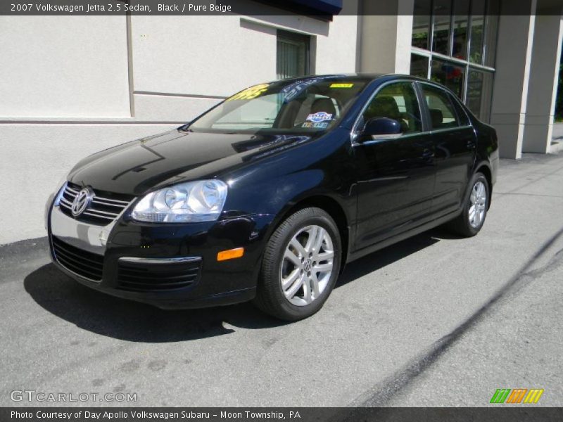 Black / Pure Beige 2007 Volkswagen Jetta 2.5 Sedan
