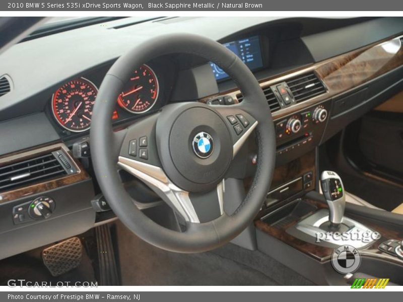 Black Sapphire Metallic / Natural Brown 2010 BMW 5 Series 535i xDrive Sports Wagon