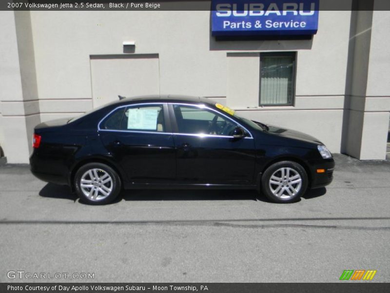 Black / Pure Beige 2007 Volkswagen Jetta 2.5 Sedan