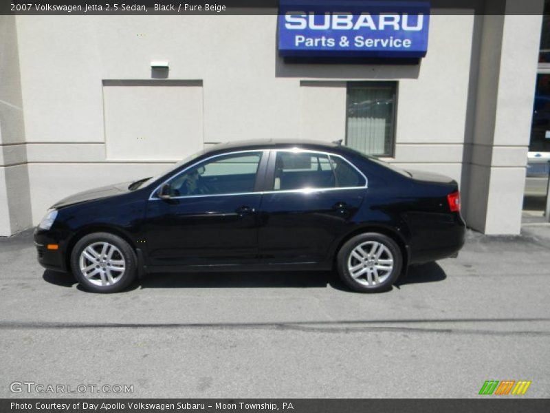 Black / Pure Beige 2007 Volkswagen Jetta 2.5 Sedan