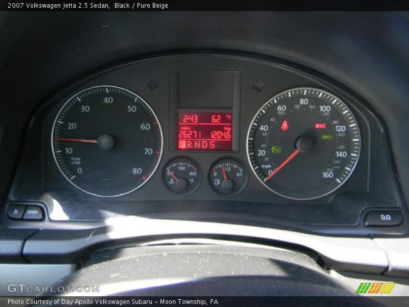 Black / Pure Beige 2007 Volkswagen Jetta 2.5 Sedan