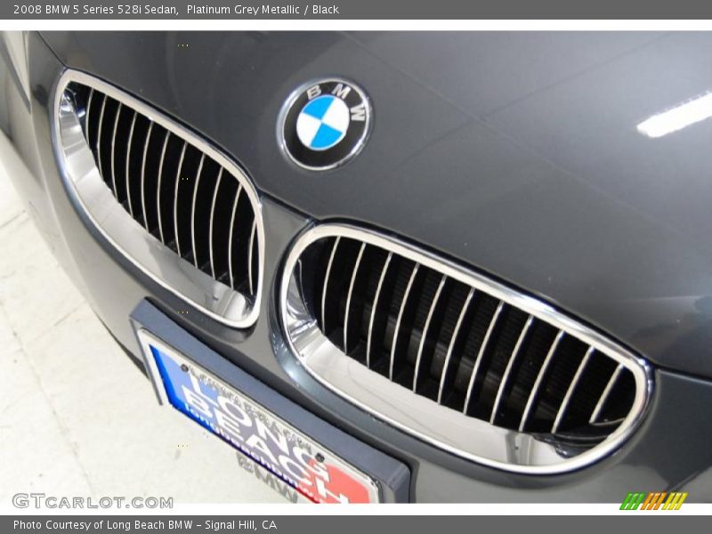 Platinum Grey Metallic / Black 2008 BMW 5 Series 528i Sedan