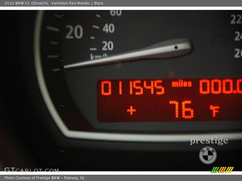 Vermilion Red Metallic / Black 2010 BMW X3 xDrive30i