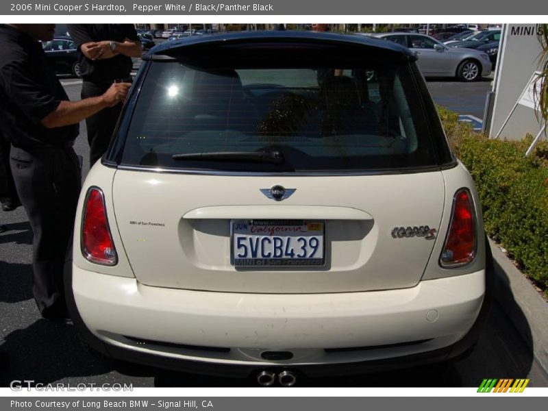 Pepper White / Black/Panther Black 2006 Mini Cooper S Hardtop
