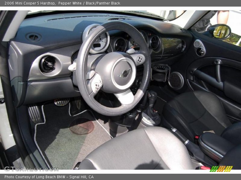 Pepper White / Black/Panther Black 2006 Mini Cooper S Hardtop