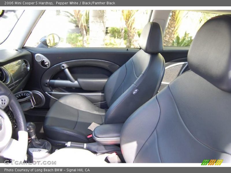 Pepper White / Black/Panther Black 2006 Mini Cooper S Hardtop
