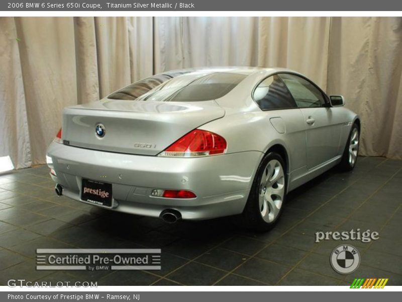 Titanium Silver Metallic / Black 2006 BMW 6 Series 650i Coupe
