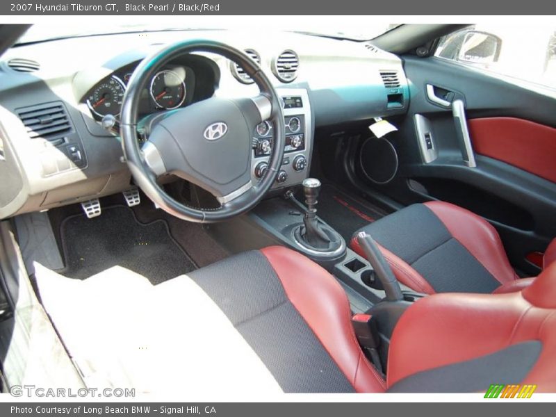 Black Pearl / Black/Red 2007 Hyundai Tiburon GT