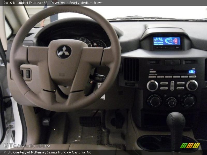 Dover White Pearl / Medium Brown 2010 Mitsubishi Endeavor SE