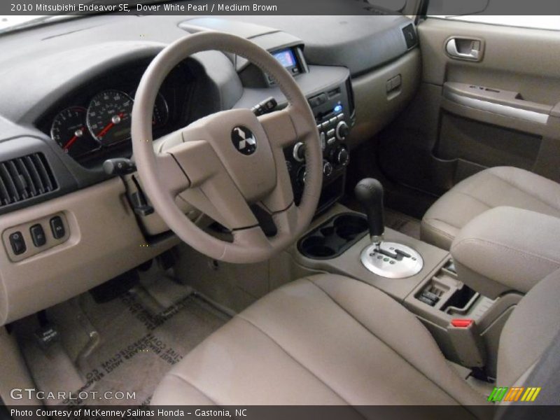 Dover White Pearl / Medium Brown 2010 Mitsubishi Endeavor SE