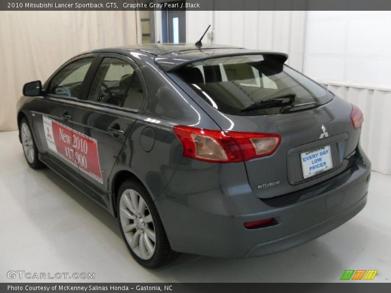 Graphite Gray Pearl / Black 2010 Mitsubishi Lancer Sportback GTS