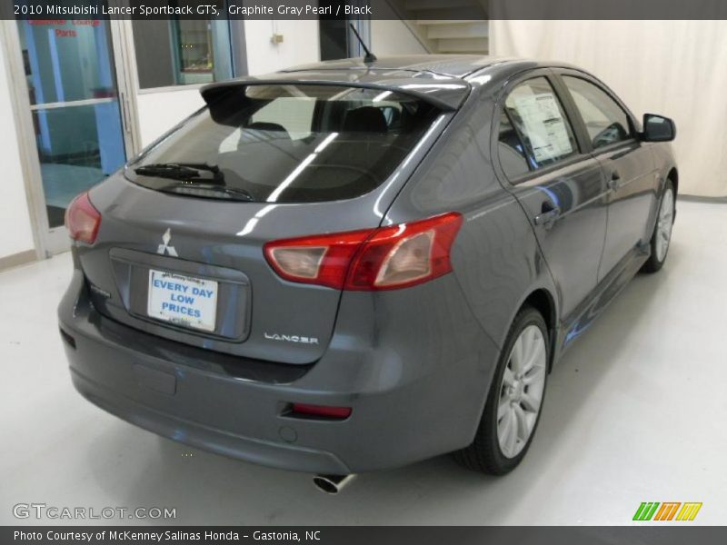 Graphite Gray Pearl / Black 2010 Mitsubishi Lancer Sportback GTS