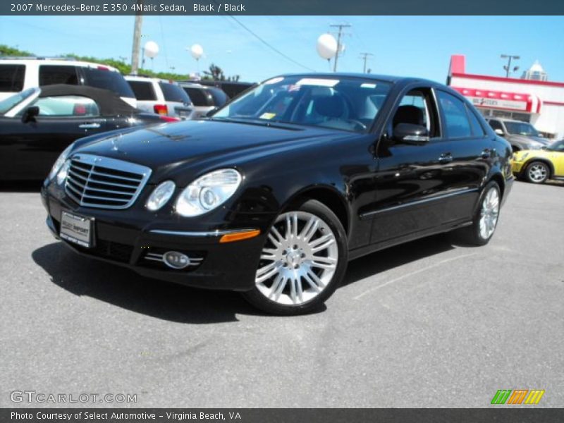 Black / Black 2007 Mercedes-Benz E 350 4Matic Sedan