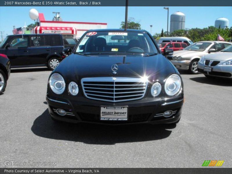 Black / Black 2007 Mercedes-Benz E 350 4Matic Sedan