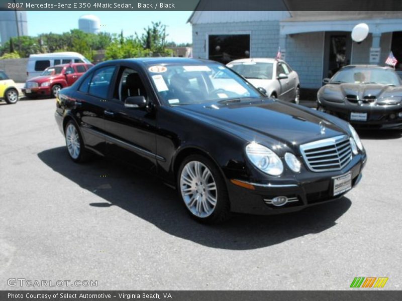 Black / Black 2007 Mercedes-Benz E 350 4Matic Sedan