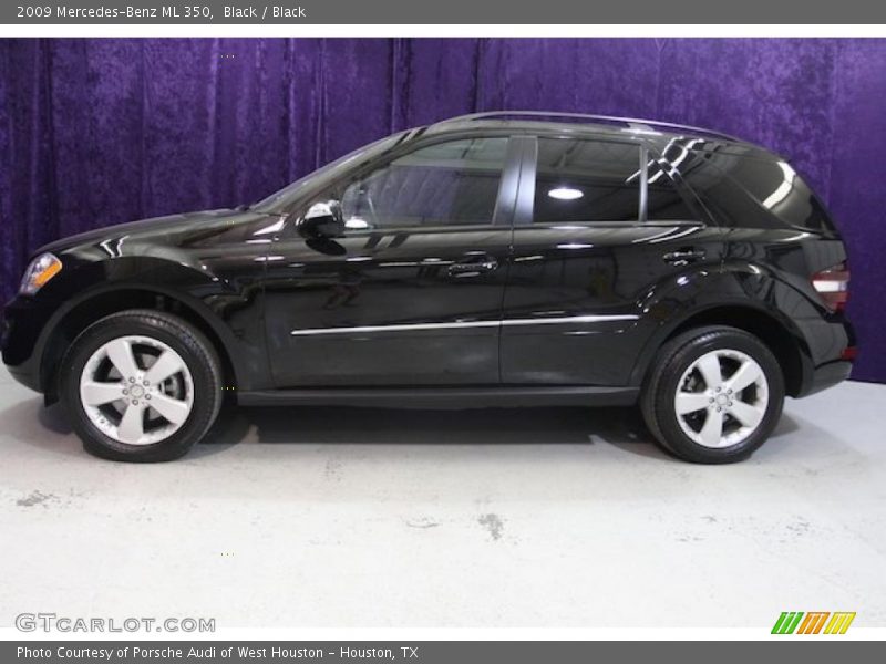 Black / Black 2009 Mercedes-Benz ML 350